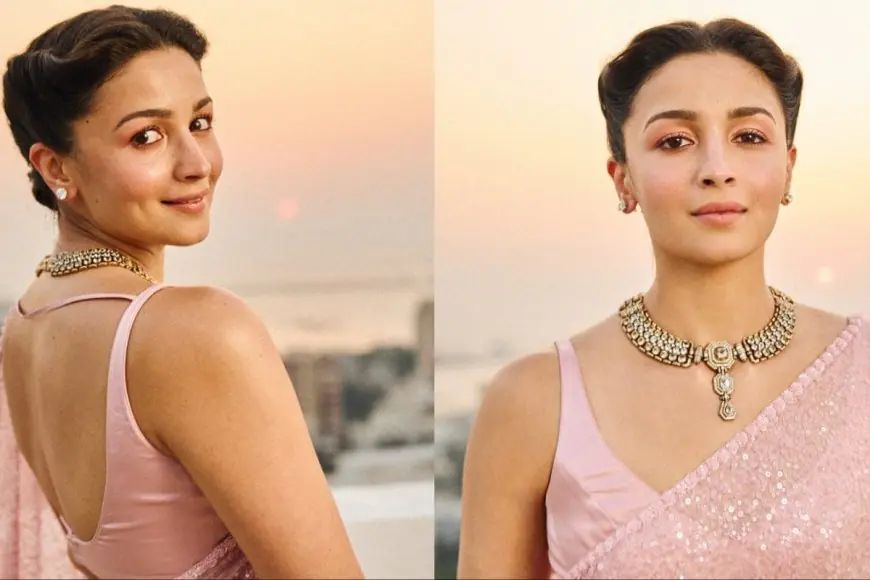 Alia Bhatt’s Pink Sequin Saree Is The Spring Inspiration We Need