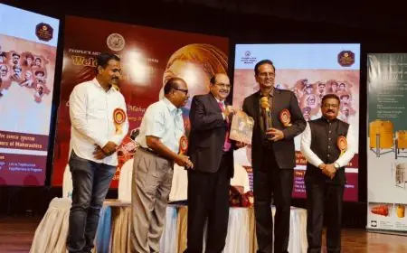 Justice Abhay Thipsay (Retd.) and Gopkumar Pillai honour Achievers at the 14th Shivaji Maharaj Awards 2025