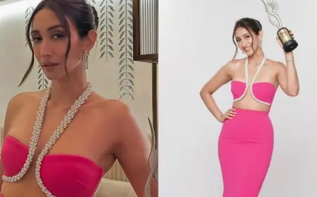 Shreya Chaudhry Stuns In A Pink Bejewelled Neckline Gown At IIFA 2025 In Jaipur