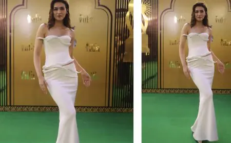 Kriti Sanon’s Show-Stopping Moment in Sculpted White at IIFA 2025