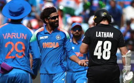 India vs NZ CT 1st Innings Highlights: Kuldeep, Chakravarthy Star With Ball