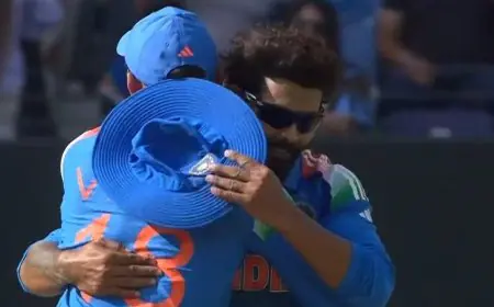 Kohli's Hug With Jadeja During CT Final Starts Retirement Speculation