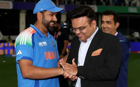 Rohit Urges Jay Shah To Dance After CT Win, Gambhir Can't Stop Laughing