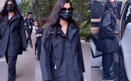 Katrina Kaif Serves Airport Fashion Goals Through Her Chic Black OOTD