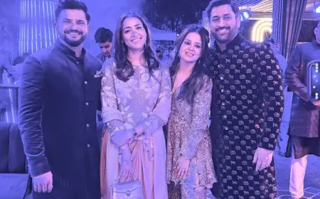 MS Dhoni, Sakshi Dhoni And Suresh Raina Serve Style Goals at Rishabh Pant’s Sister’s Wedding