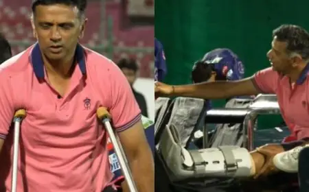 Legs Cast But Dravid Still Arrives For IPL Camp On Crutches. Internet Reacts