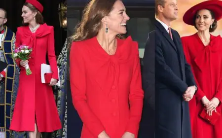Kate Middleton Serves Sustainable Fashion Goals By Repeating Red Dress