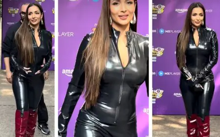 Malaika Arora Turns Up the Heat in a Fierce Leather Catsuit