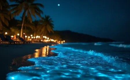 5 Enchanting Bioluminescent Beaches In India That Light Up The Night