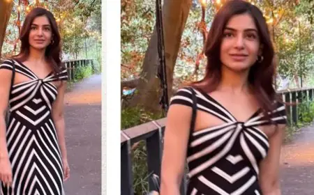 Samantha Ruth Prabhu’s $950 Zimmermann Dress is a Stripe Dream—And We’re Obsessed!