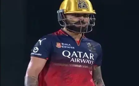 Virat Gets Hit On Helmet, Hits A Six On Next Ball. His Fiery Reaction Viral