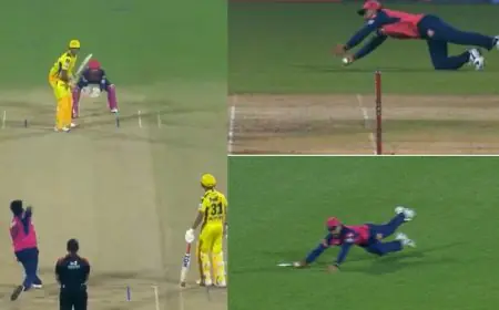 Watch: Riyan Parag's Stunning One-Handed Catch Leaves Everyone Stunned