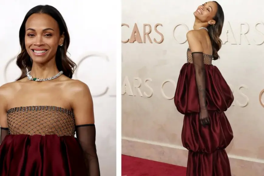 Oscars 2025: Zoe Saldana Continues Her Love For Saint Laurent Gowns On The Red Carpet