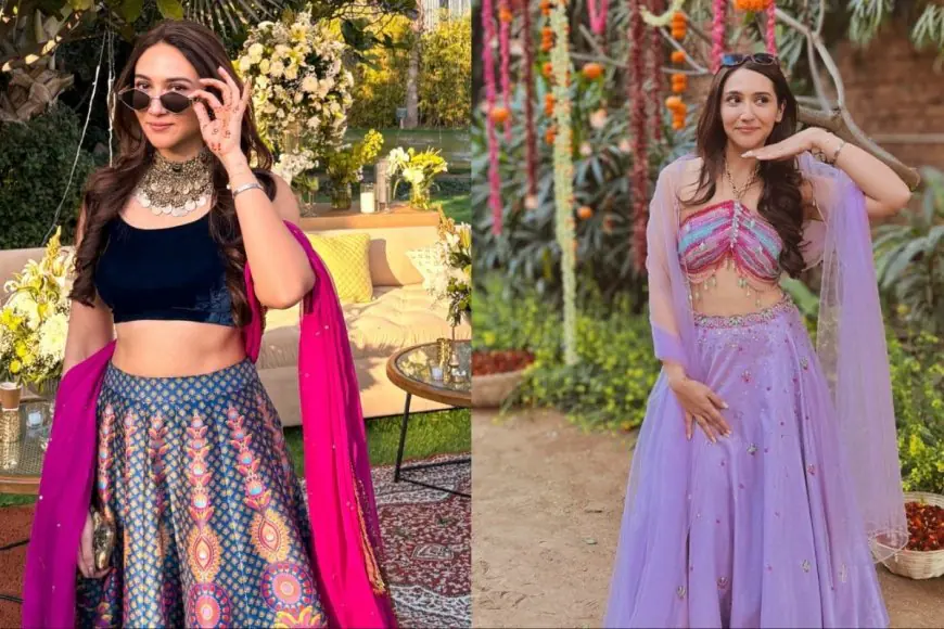 Lilac Lehenga, Orange Saree, And A Blue Sharara: Inside Sahiba Bali's Wedding Guest Lookbook