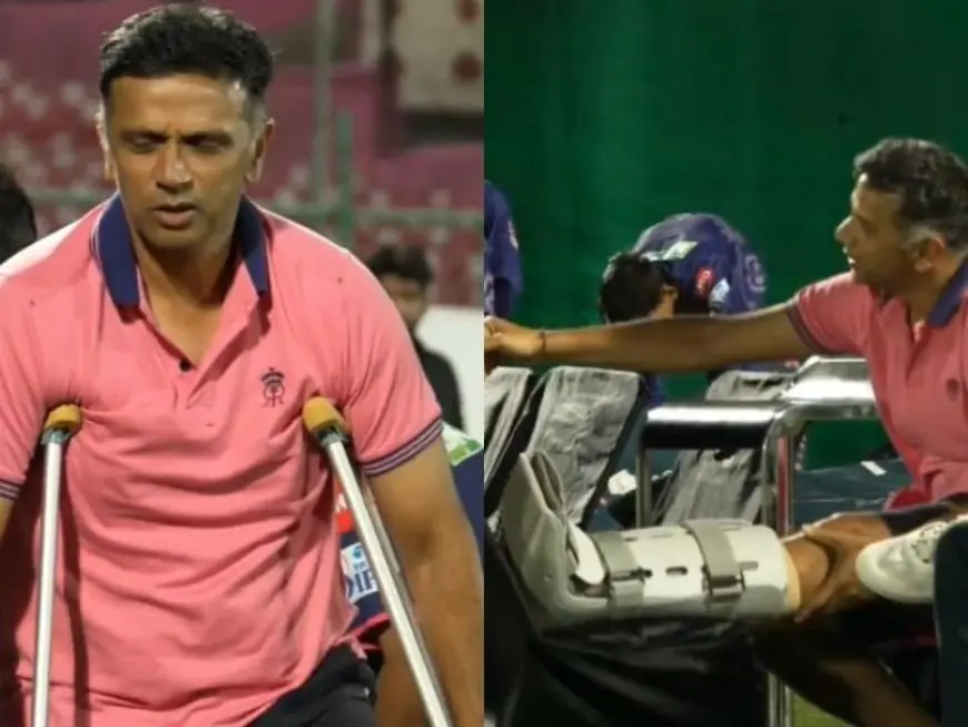 Injured Dravid Arrives For IPL On Crutches. Internet Says: "Never Seen"