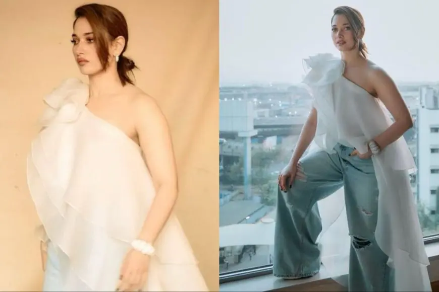 Tamannaah Bhatia Stuns In An All-White Ensemble But Her Self Designed Diamond Cuff Steals The Show