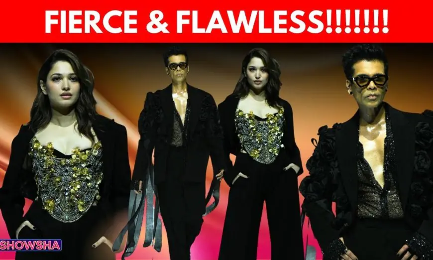 Karan Johar & Tamannaah Bhatia Serve Super Model Energy For Falguni Shane Peacock's Show At LFW 2025