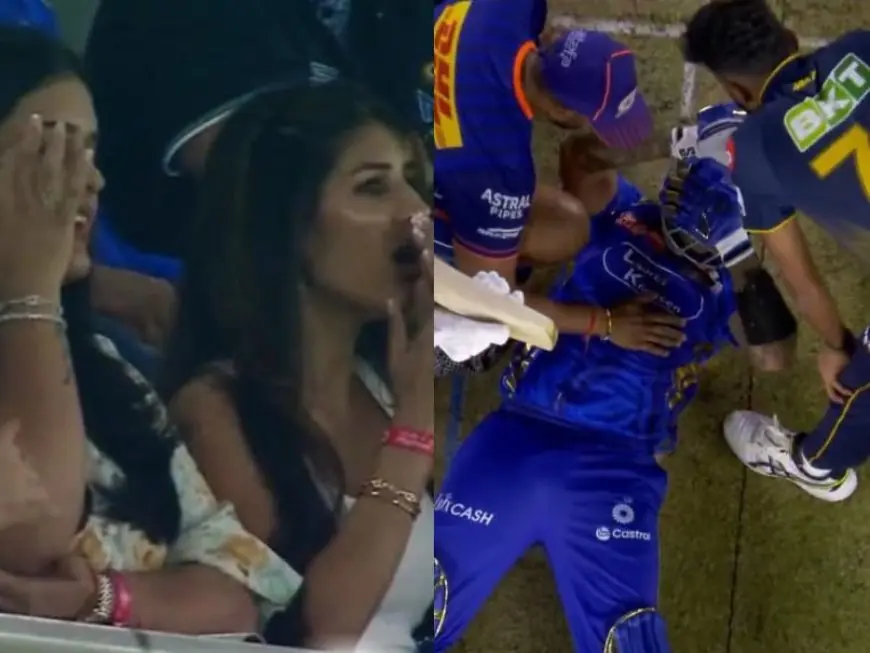 Scary Visuals: Ball Hits SKY's Helmet, MI Batter Lies Flat On Ground vs GT