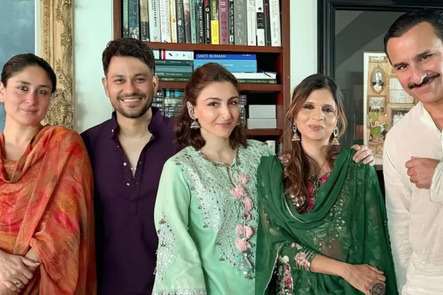 Kareena Kapoor Keeps It Chic in a No-Makeup, Simple Suit Look for Eid with Saif, Soha, Saba, & Kunal Kemmu