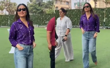 Kareena Kapoor Channels Effortless Elegance In A Bandhani Print Shirt And Jeans