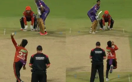 SRH Star Bowls With Left, Right Arm In Same Over vs KKR. Internet Confused