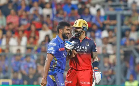 Kohli Cheekily Pushes Bumrah Away During IPL 2025 Clash - Video Goes Viral