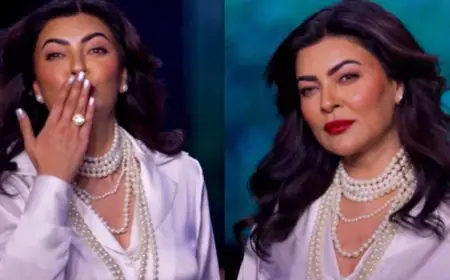 Sushmita Sen Shows How Pearls And Diamonds Can Elevate A Simple Black And White Ensemble