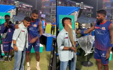 Watch: Hardik Gifts Bat To DC Star Over India Call-Up, Fulfils Promise
