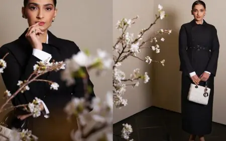 Sonam Kapoor Incorporates The Beauty Of Sakura In Her Look Ahead Of Dior Fall 2025 Show In Japan