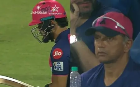 Watch: Rahul Dravid's Cold Expression Viral After Riyan Parag's Bat Gets Scrutinised By Umpire, Experts Ask, 'Why?'