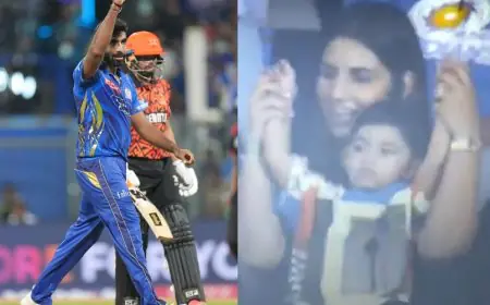Watch: Jasprit Bumrah's Wife Sanjana Ganesan, Son Angad Celebrate As Pacer Rattles Heinrich Klaasen's Off-Stump
