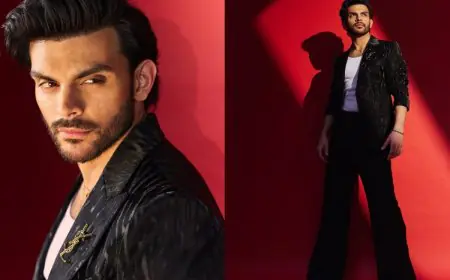 Veer Pahariya Oozes Modern Charm In A YSL Jacket And Flared Bottoms For An Award Show In Mumbai