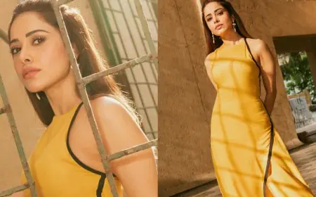 Nushrratt Bharuccha Is 'Ready For A Date With The Sun' In A Bright Yellow Co-Ord Set