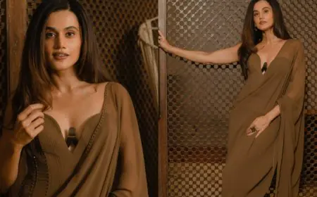 Taapsee Pannu Highlights Her Metal Underwire Corset With Rivet Embroidery