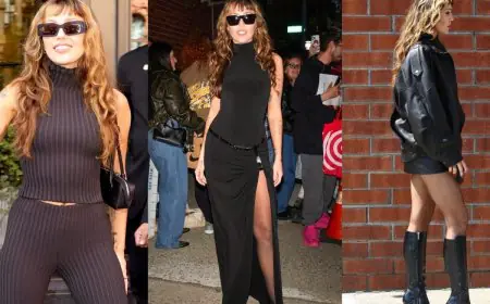 Inside Miley Cyrus' New York Lookbook: Nailing Street Style And Casual Glam In Black Ensembles