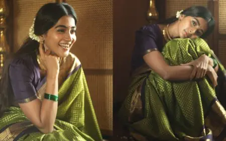 Pooja Hegde Exudes Elegance In A Green Kanjeevaram Saree That Once Belonged To Her Grandmother