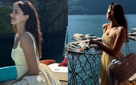 Ananya Panday Shines Like The Mediterranean Sun In A Butter Yellow Midi Dress During Her Italy Trip