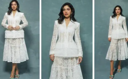 Bhumi Pednekar's Ethereal White Lace Ensemble Is a Modern Take on Vintage Romance