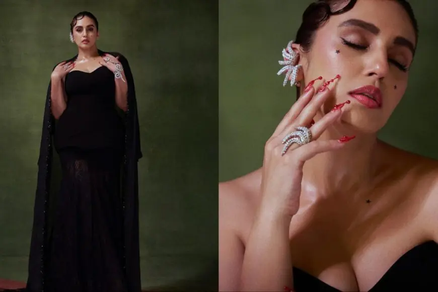 Huma Qureshi Serves Drama With A Dash Of Old Hollywood Glam In An All-Black Ensemble