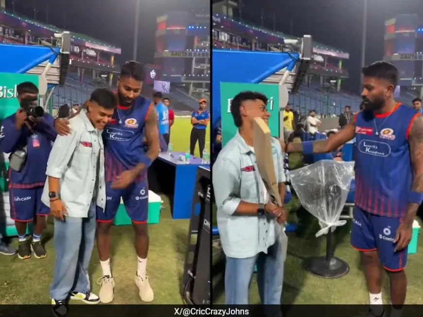 Watch: Hardik Gifts Bat To DC Star Over India Call-Up, Fulfils Promise