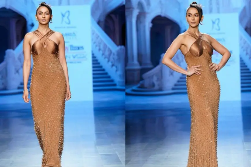 Rakul Preet Singh Turns Showstopper In A Crystal-Adorned Dreamy Brown Gown