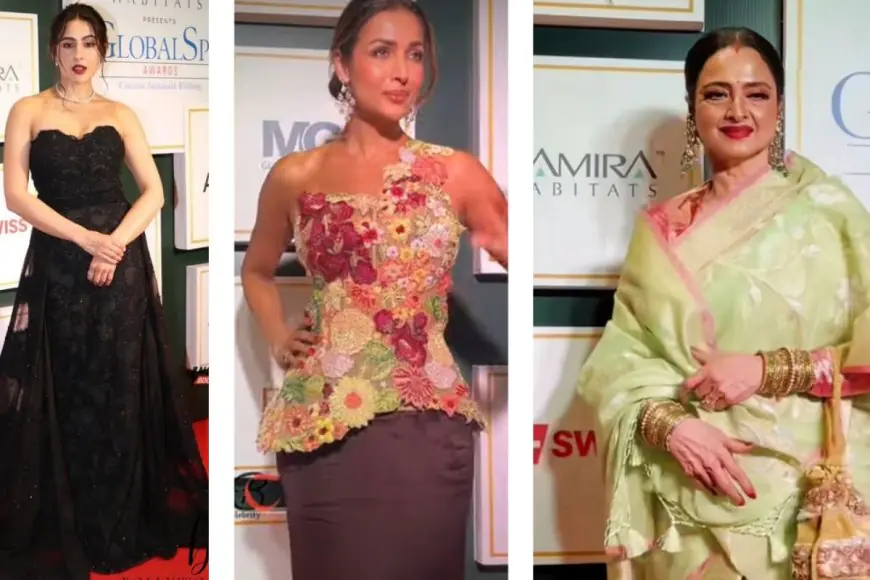 Rekha, Kajol, Sara Ali Khan, Malaika Arora Stun in Sarees and Gowns at An Awards Ceremony