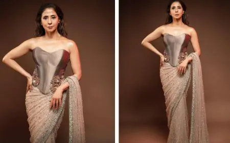 Urmila Matondkar Reinvents the Saree with a Bold Corset Twist by Manish Malhotra
