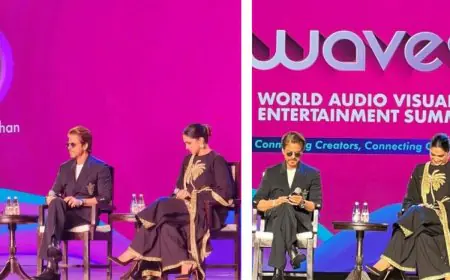 Deepika Padukone Exudes Opulence On The Waves Stage In A Black And Gold Ensemble