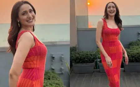 Pragya Jaiswal Welcomes May With A Classic Red Dress And Sunset Vibes
