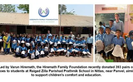 Varun Hiremath Leads Initiative to Donate Footwear to Rural School Children in Maharashtra