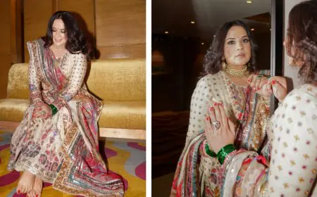 Richa Chadha Celebrates Her Punjabi Roots In A Mayyur Girotra Ensemble At Her Brother’s Wedding
