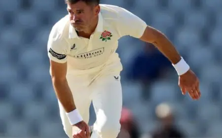 England Great James Anderson Shines On County Return, Takes Two Wickets