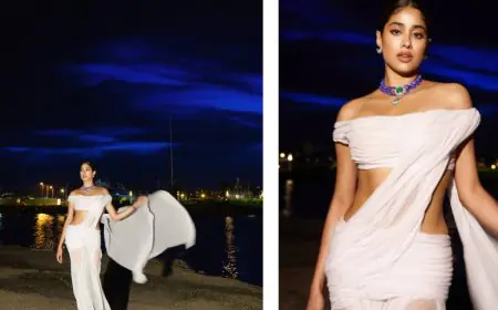 Janhvi Kapoor’s Wet White Saree: A Tribute to Mother Sridevi’s Timeless Elegance at Cannes