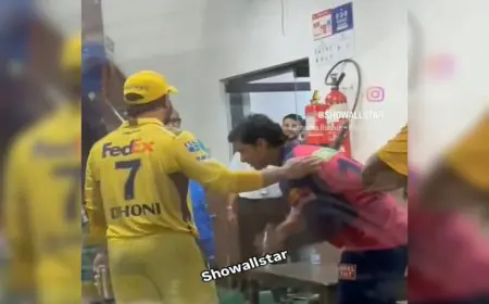 14-Year-Old Vaibhav Suryavanshi's Heartfelt Gesture Towards MS Dhoni Captivates Cricket Fans